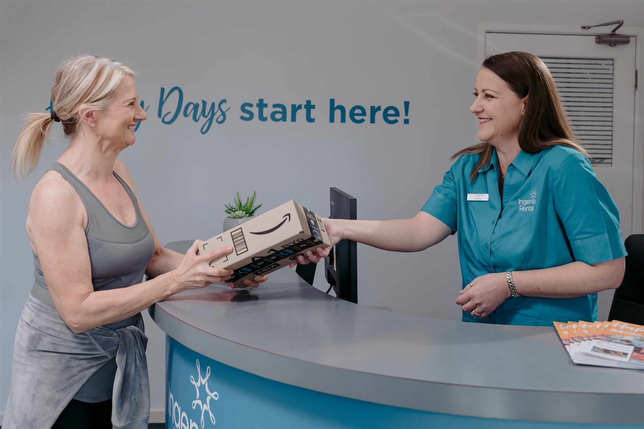 Ingenia Rental Durack reception staff assist resident